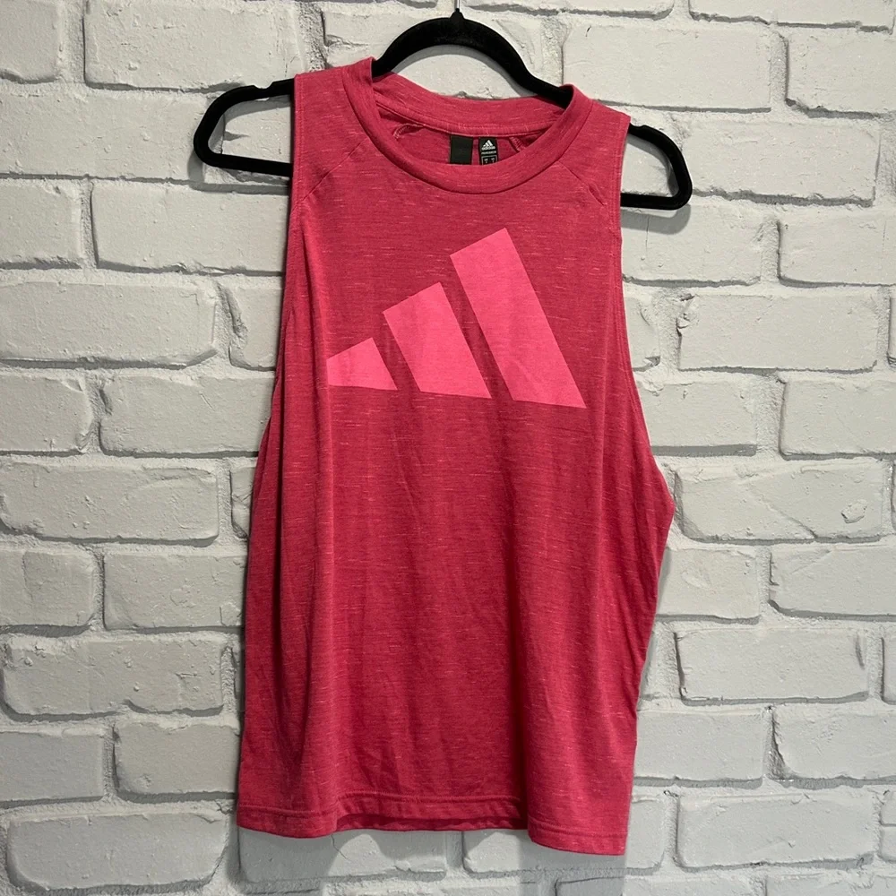 NWOT Adidas Women's Vibrant Pink Muscle Tee size S - Picture 4 of 7
